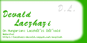devald laczhazi business card